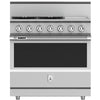 Hestan KRD364GDLP - 36-Inch - Range, 4 Burner with Griddle, Dual Fuel - LP - Stainless