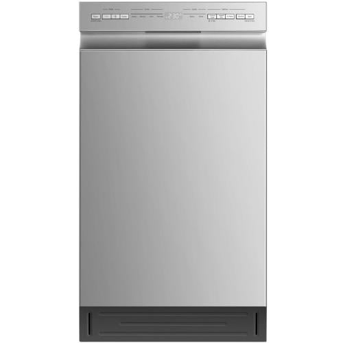 Midea MDF18A1AST 18-Inch Front Control Compact Dishwasher, Stainless Steel