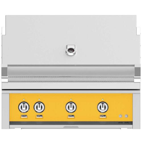 Hestan GSBR36LPYW Grill, Built-In, (3) Sear, Rotisserie, 36-Inch - Lp - Yellow