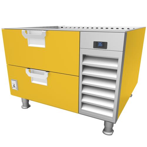 Hestan HRBSC60YW Refrigerated Base, Cold Rail, 60-Inch , Self-Contained, Asse