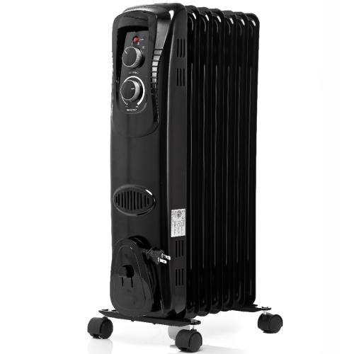 Midea HO0270B Digital Oil-Filled Radiant Floor Heater, Black