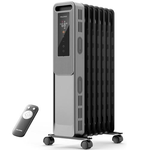 Midea PSHO07JR4AGB Pelonis 1500W Oil-Filled Radiator with Safety Cut-Off