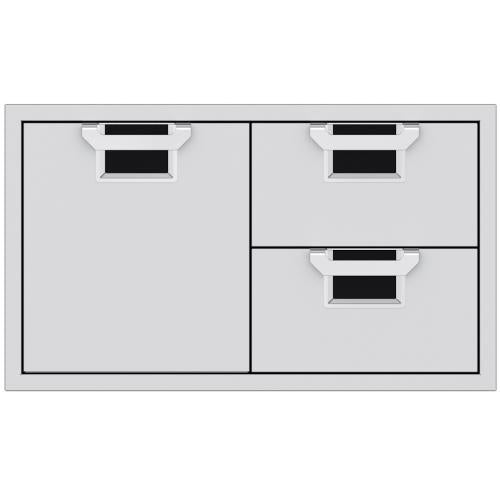 Hestan AESDR36BK Double Drawer And Storage Door Combination, 36-Inch - Black