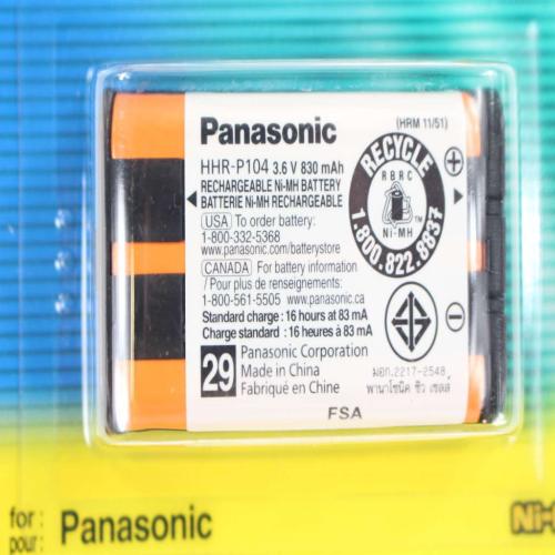 Panasonic Part# HHR-P104A/1B Cordless Telephone Battery - Genuine OEM