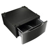 LG WDP4K Tall Pedestal with Drawer: Black Stainless Steel Parts