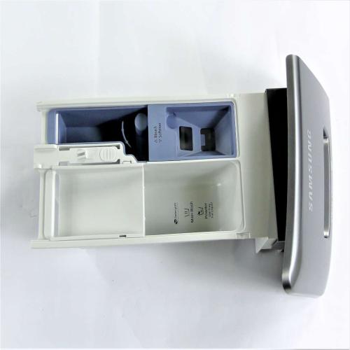 Samsung Part# DC97-18142L Detergent Dispenser Drawer Assembly - Silver (OEM)