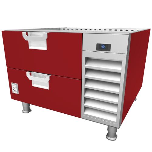 Hestan HRBSC60RD Refrigerated Base, Cold Rail, 60-Inch , Self-Contained, Asse