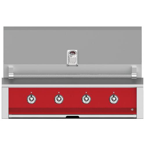 Hestan EAB42NGRD Grill, Aspire, Built-In, (4) U-Burner, 42-Inch - Ng - Red