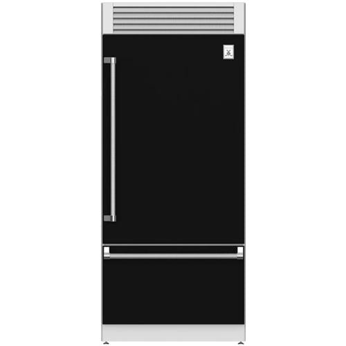 Hestan KRPR36BK Refrigerator, Bottom Mount, Top Compressor, Pro, Right Hinge