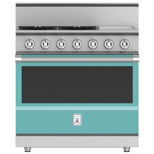 Hestan KRG364GDNGTQ Range, 4 Burner With Griddle, All Gas, 36-Inch - Ng - Turquo
