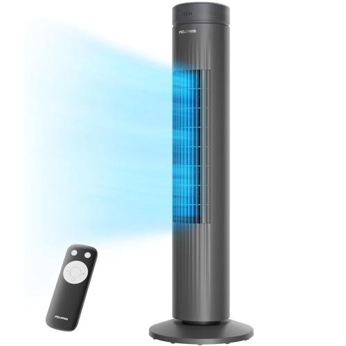 Midea PFZ30R0APKG Pelonis 30-Inch Oscillating Tower Fan - Dark Titanium Gray