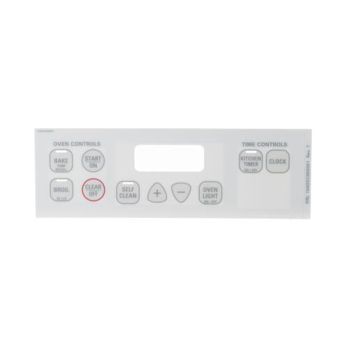GE Part# WB27T10518 Faceplate Touchpad Graphics (OEM) White