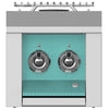 Hestan AEB122LPTQ 12 Inch Built-In Double Side Burner with Stainless Steel Cover and LED-Illuminated Control Panel - Turquoise