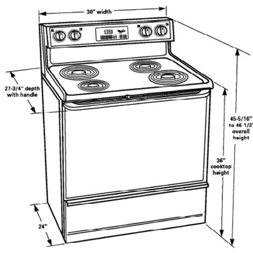 Whirlpool RF396PXXW0 Electric Range - Oven/Stove