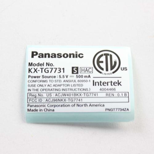 Panasonic Part# PNGT7734Z Name Plate - Genuine OEM