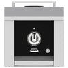 Hestan AGB121NGBK 12 Inch Side Burner with 20,000 BTU for Built-In Grills - Black
