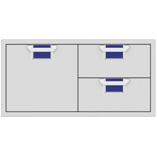 Hestan AESDR42BU Double Drawer And Storage Door Combination, 42-Inch - Blue