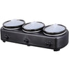 Midea MDQH4501 Triple Slow Cooker Buffet Server with 3 x 1.5-Quart Pots
