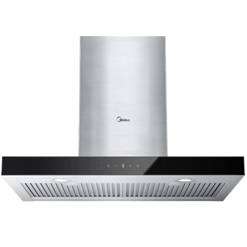 Midea MVT30W9AST 30-Inch T-Shape Wall Mount Range Hood - 450 CFM Stainless Steel