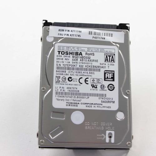 Lenovo Part# 42T1745 Driveh Tray-sata B320af Toshib (OEM)