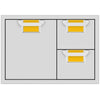 Hestan AESDR30YW Double Drawer And Storage Door Combination, 30-Inch - Yellow Parts
