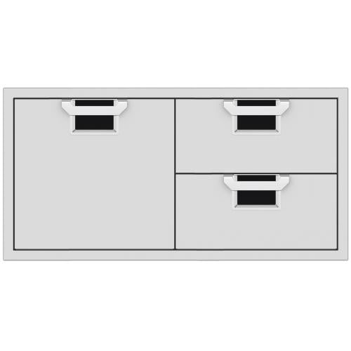 Hestan AESDR42BK Double Drawer And Storage Door Combination, 42-Inch - Black