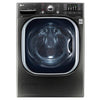 LG WM4370HKA 27 Inch Front Load Washer with 4.5 cu. ft. Capacity, 14 Wash Programs, Steam, TurboWash, Speed Wash, Allergiene Cycle, Sanitary Cycle, 4-Tray Dispenser, LoDecibel Quiet Operation and ENERGY STAR Qualification: Black Stainless Steel Parts