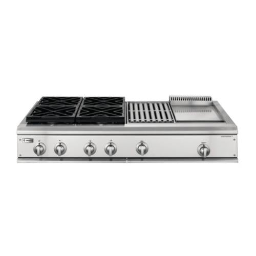 GE ZGU48L4GH5SS Ge Monogram 48" Professional Gas Cooktop With 4 Burners, Gri