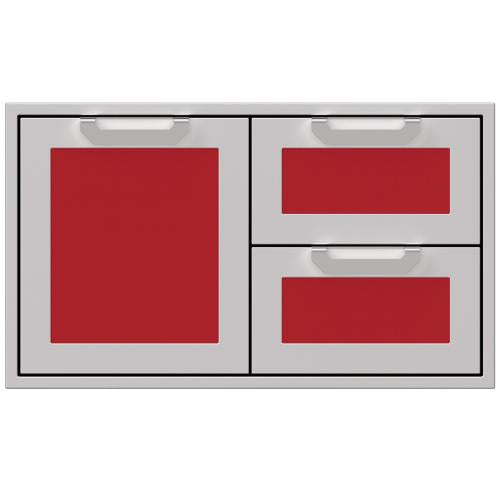 Hestan AGSDR36RD Double Drawer And Storage Door Combination, Marquise, 36-Inc