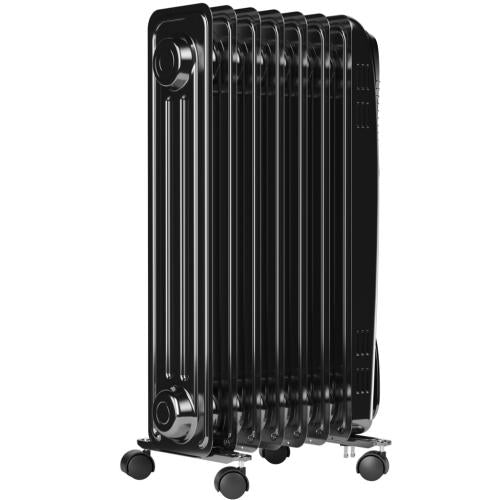 Midea NY150720MB 1500W Electric Oil-Filled Radiator, Midnight Black