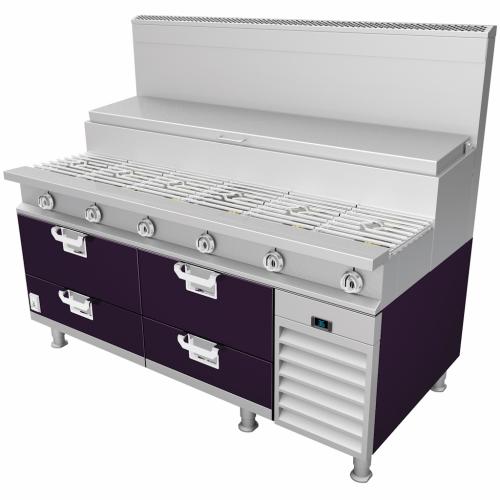 Hestan HRBSC72PP Refrigerated Base, Cold Rail, 72-Inch , Self-Contained, Asse