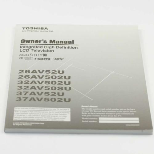 Toshiba Part# 75012784 User's Manual (OEM)
