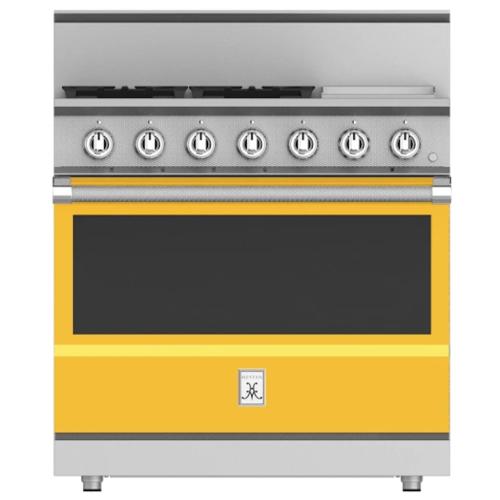 Hestan KRG364GDLPYW Range, 4 Burner With Griddle, All Gas, 36-Inch - Lp - Yellow