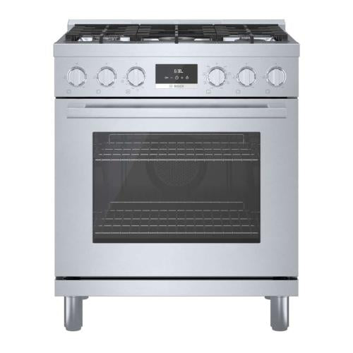 Bosch HDS8055U/03 800 Series Dual Fuel Freestanding Range 30'' Stainless Steel