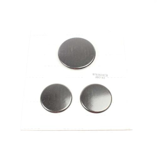 Whirlpool Part# WP9763503CB Burner Cap Set of 3 (OEM) Black
