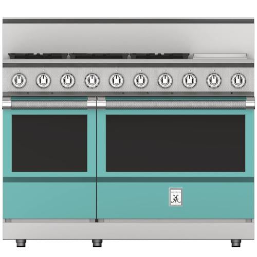 Hestan KRG485GDLPTQ Range, 5 Burner With Griddle, All Gas, 48-Inch - Lp - Turquo