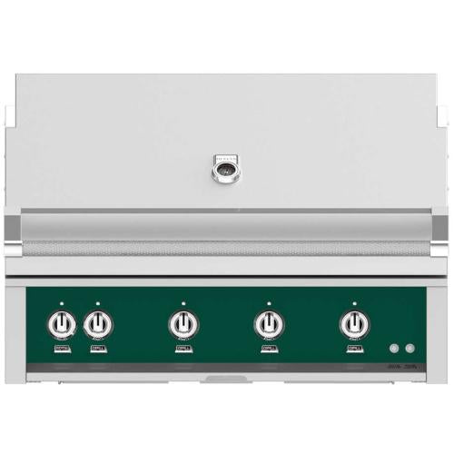 Hestan GSBR42NGGR Grill, Built-In, (4) Sear, Rotisserie, 42-Inch - Ng - Green
