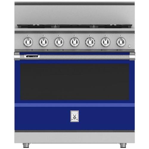 Hestan KRDS365NGBU Range, Smart, 5 Burner, Dual Fuel, 36-Inch - Ng - Blue