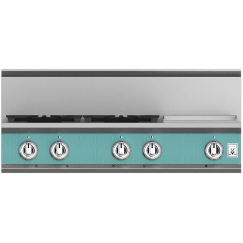 Hestan KRT364GDNGTQ Rangetop, 4 Burner With Griddle, 36-Inch - Ng - Turquoise