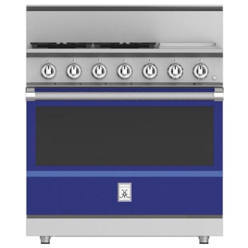 Hestan KRG364GDNGBU Range, 4 Burner With Griddle, All Gas, 36-Inch - Ng - Blue