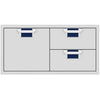 Hestan AESDR42DB Double Drawer And Storage Door Combination, 42-Inch - Dark B Parts