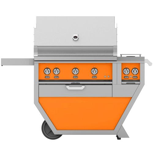 Hestan GMBR36CX2LPOR Grill, (2) Trellis, (1) Sear, Rotisserie, Deluxe Cart W/ Sid