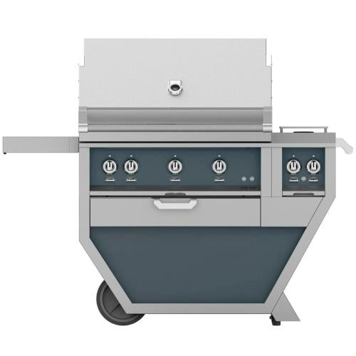 Hestan GMBR36CX2LPGG Grill, (2) Trellis, (1) Sear, Rotisserie, Deluxe Cart W/ Sid