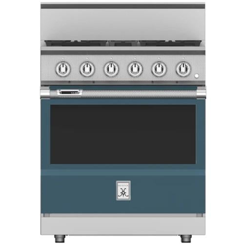 Hestan KRD304LPGG Range, 4 Burner, Dual Fuel, 30-Inch -Lp-Dark Gray