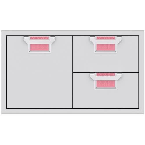 Hestan AESDR36PK Double Drawer And Storage Door Combination, 36-Inch - Pink