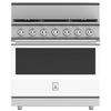 Hestan KRG365LPWH Range, 5 Burner, All Gas, 36-Inch - Lp - White
