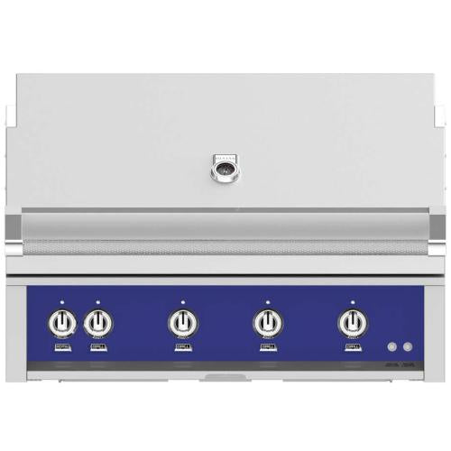 Hestan GSBR42NGBU Grill, Built-In, (4) Sear, Rotisserie, 42-Inch - Ng - Blue