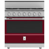 Hestan KRDS365LPBG 36 Inch Smart Gas Dual Fuel Range with 5 Burners - LP - Burgundy