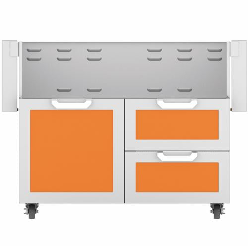 Hestan GCR42OR Double Drawer And Door Cart, 42-Inch - Orange