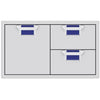 Hestan AESDR36BU Double Drawer And Storage Door Combination, 36-Inch - Blue Parts